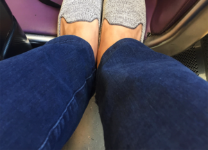 Betabrand pants on a flight